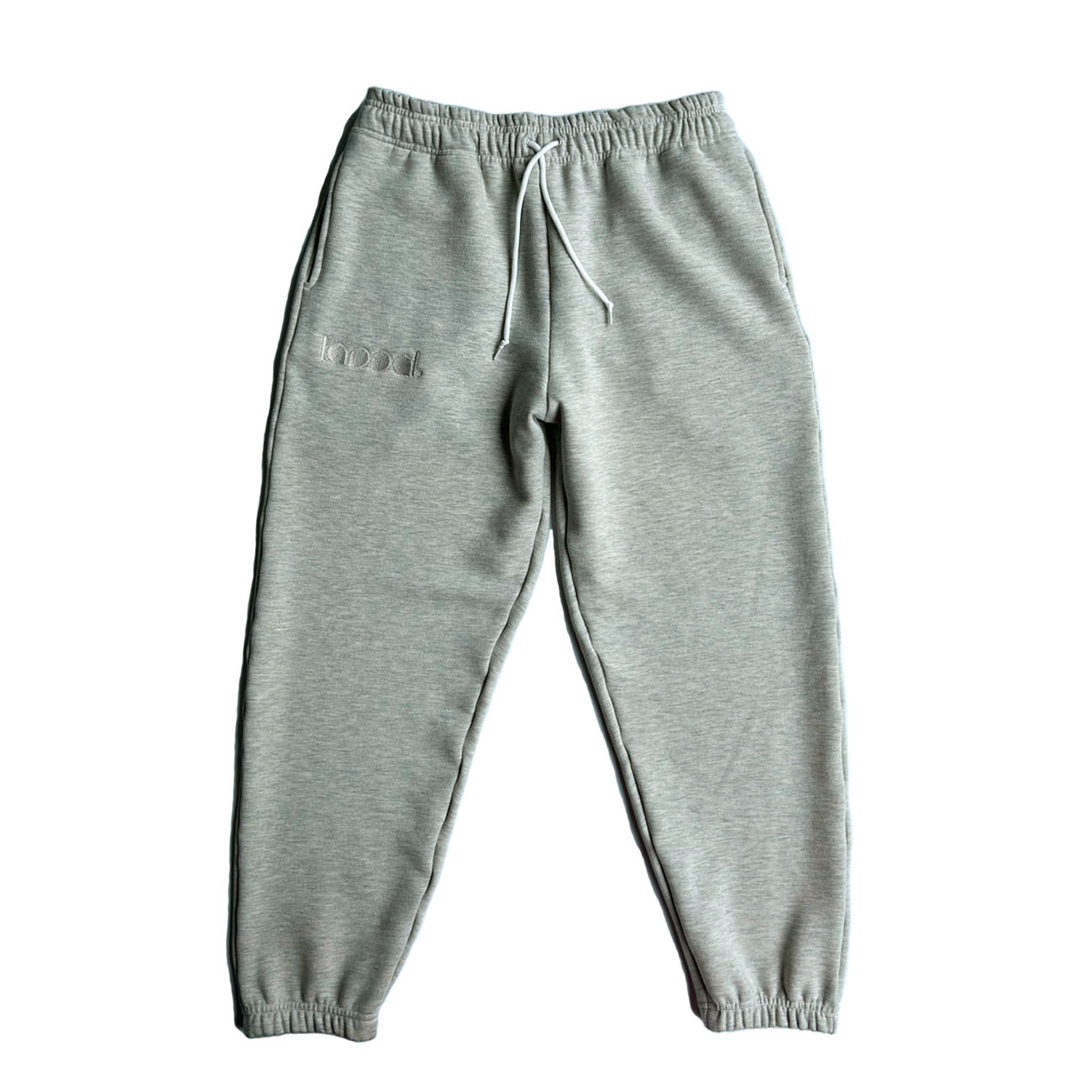 Laddal® Moda Rua Calça Moletom Laddal Clássico Bordado Preenchido Marfim Mescla