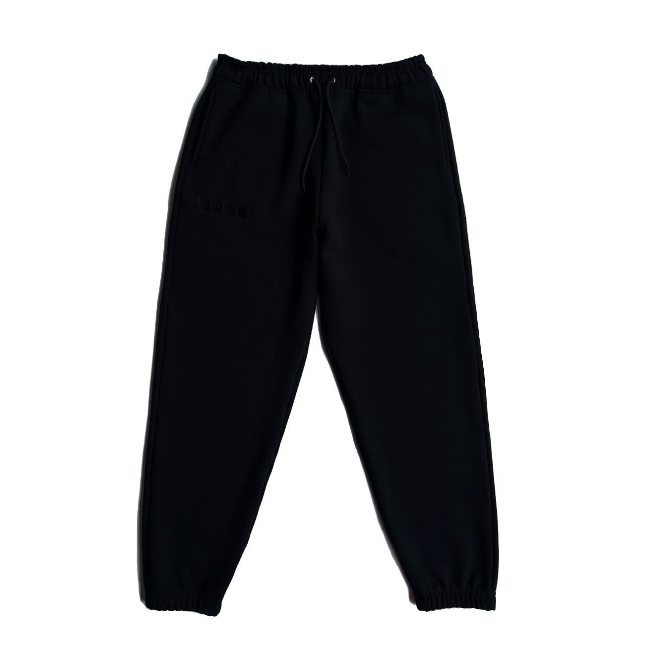 Laddal® Moda Rua Calça Moletom Laddal Clássico Bordado Preenchido Preto