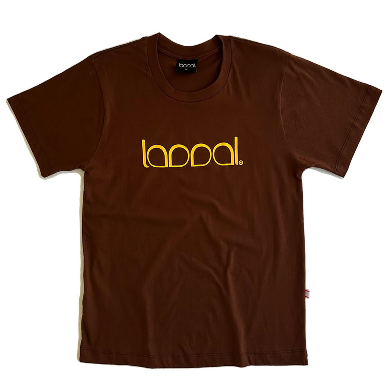 Laddal® Moda Rua Camiseta Laddal Clássica Marrom Amarelo