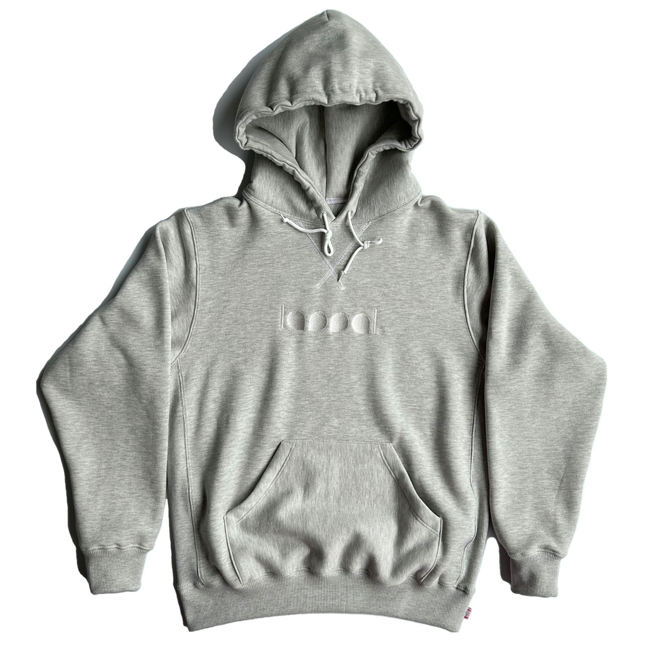 Laddal® Moda Rua Moletom Capuz Laddal Clássico Bordado Preenchido Marfim Mescla