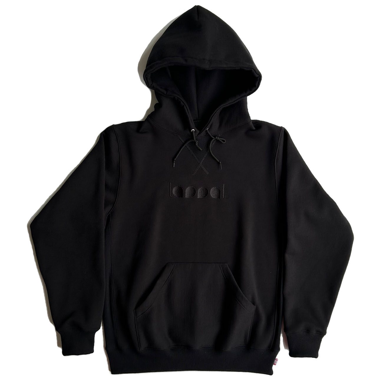 Laddal® Moda Rua Moletom Capuz Laddal Clássico Bordado Preenchido Preto