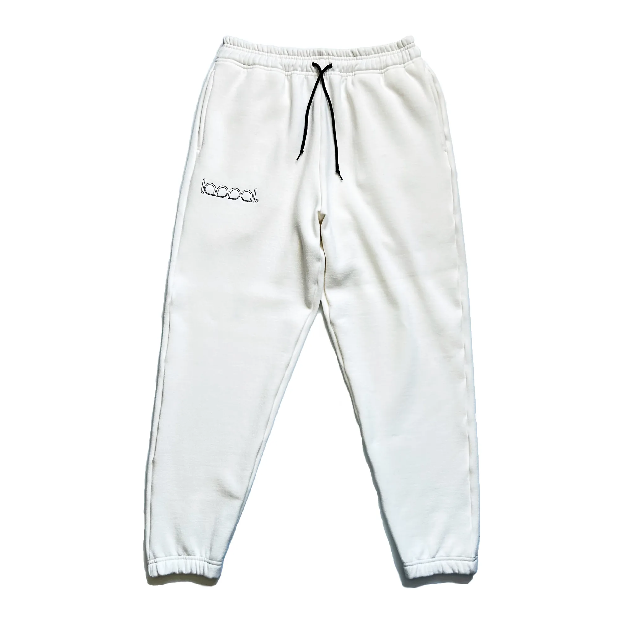 Laddal® Moda Rua Calça Moletom Clássica Marfim