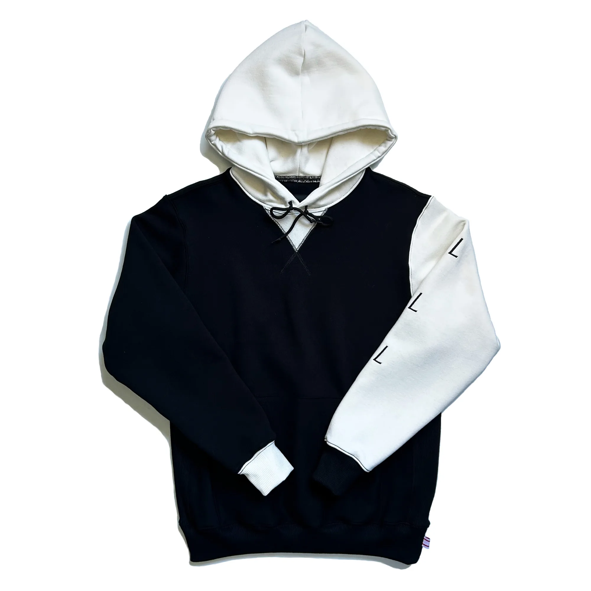 Laddal® Moda Rua Moletom Capuz Duo Santo L Preto